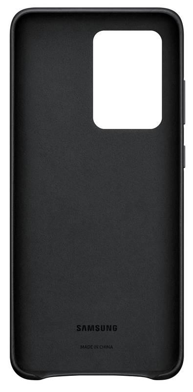 Kryt na mobil Samsung Leather Cover pro Galaxy S20 Ultra černý