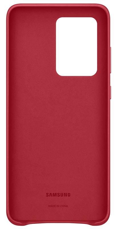 Kryt na mobil Samsung Leather Cover pro Galaxy S20 Ultra červený