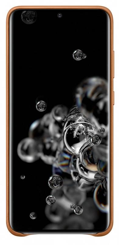 Kryt na mobil Samsung Leather Cover pro Galaxy S20 Ultra hnědý