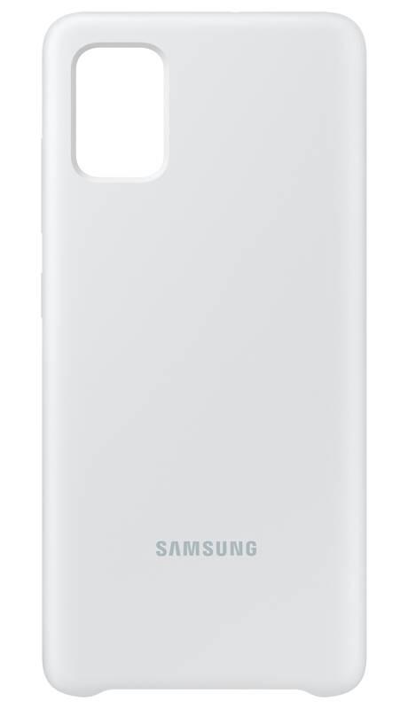 Kryt na mobil Samsung Silicon Cover pro Galaxy A51 bílý