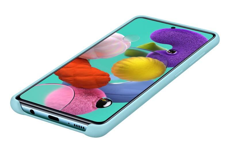 Kryt na mobil Samsung Silicon Cover pro Galaxy A51 modrý