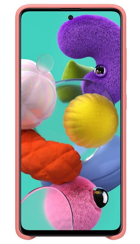 Kryt na mobil Samsung Silicon Cover pro Galaxy A51 růžový