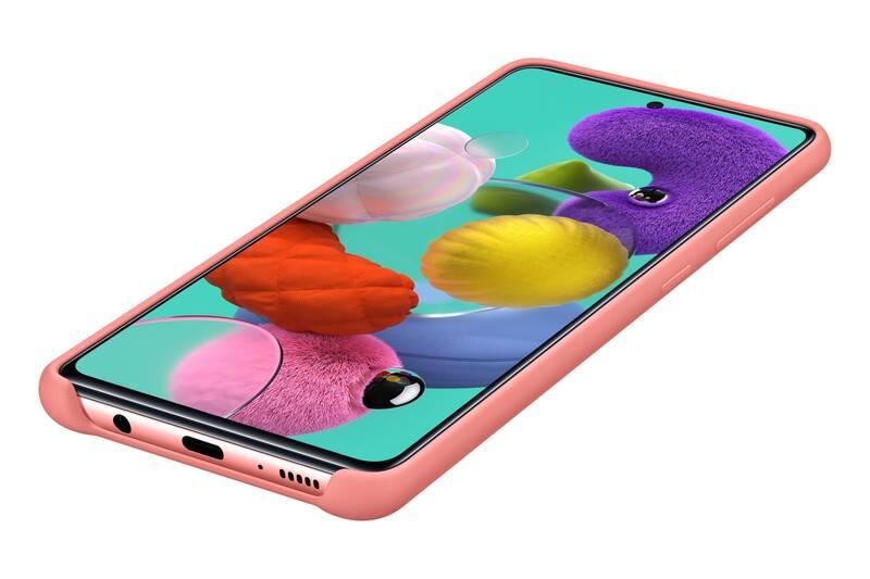 Kryt na mobil Samsung Silicon Cover pro Galaxy A51 růžový