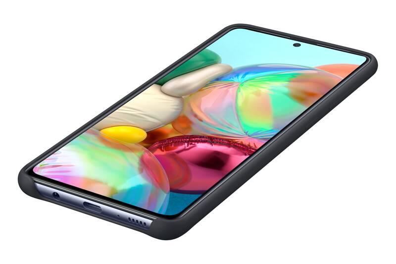 Kryt na mobil Samsung Silicon Cover pro Galaxy A71 černý