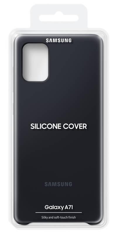 Kryt na mobil Samsung Silicon Cover pro Galaxy A71 černý