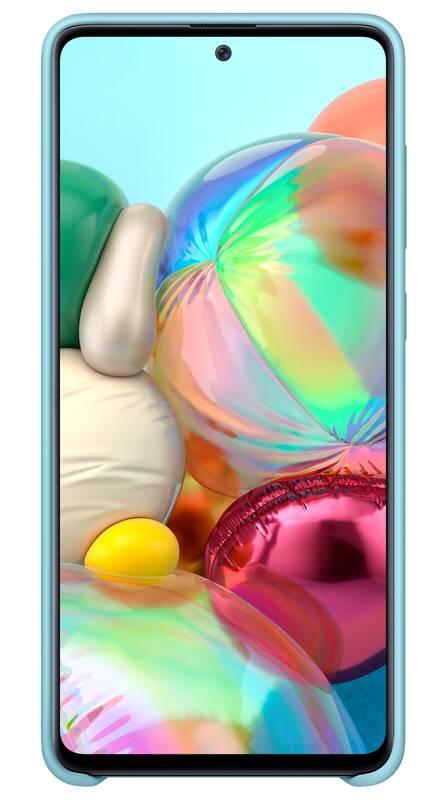 Kryt na mobil Samsung Silicon Cover pro Galaxy A71 modrý