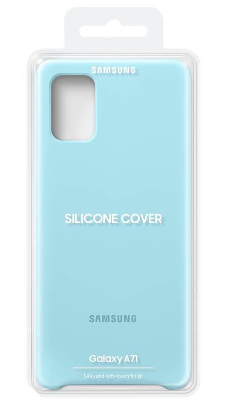 Kryt na mobil Samsung Silicon Cover pro Galaxy A71 modrý
