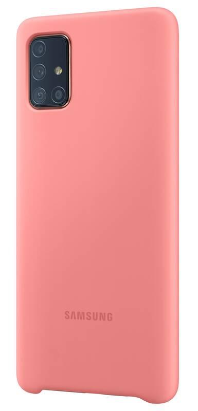 Kryt na mobil Samsung Silicon Cover pro Galaxy A71 růžový