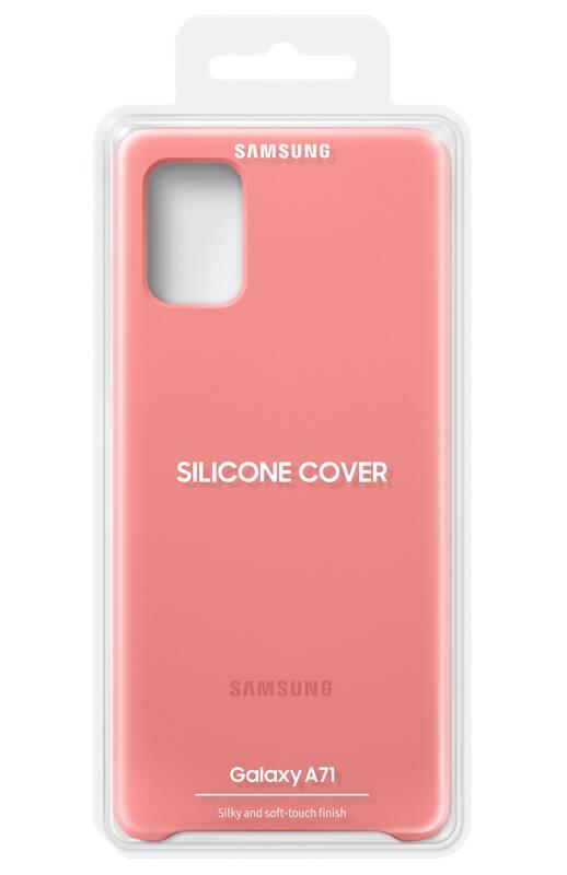 Kryt na mobil Samsung Silicon Cover pro Galaxy A71 růžový