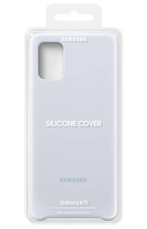 Kryt na mobil Samsung Silicon Cover pro Galaxy A71 stříbrný