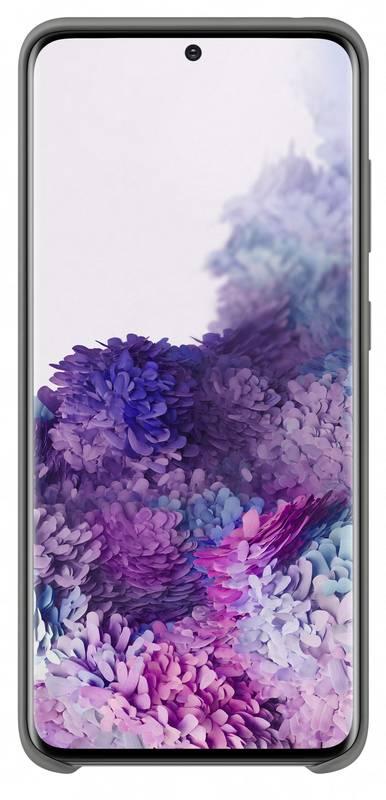 Kryt na mobil Samsung Silicon Cover pro Galaxy S20 šedý