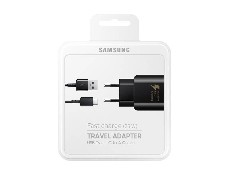 Nabíječka do sítě Samsung EP-TA300C, USB-C s podporou rychlonabíjení černá, Nabíječka, do, sítě, Samsung, EP-TA300C, USB-C, s, podporou, rychlonabíjení, černá