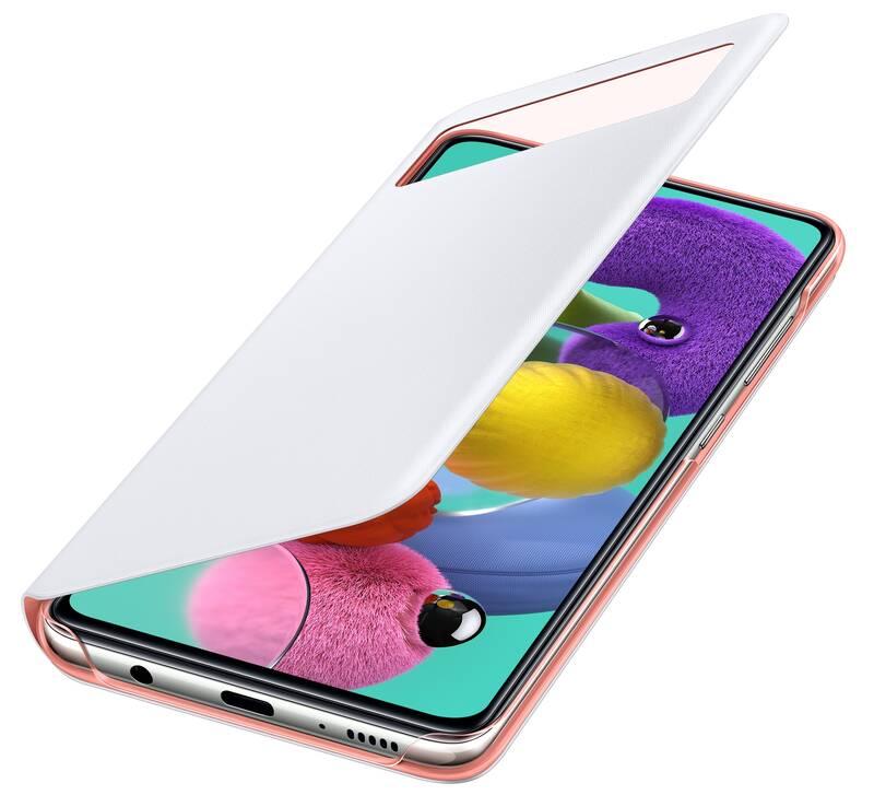 Pouzdro na mobil flipové Samsung S View Wallet Cover pro Galaxy A51 bílé