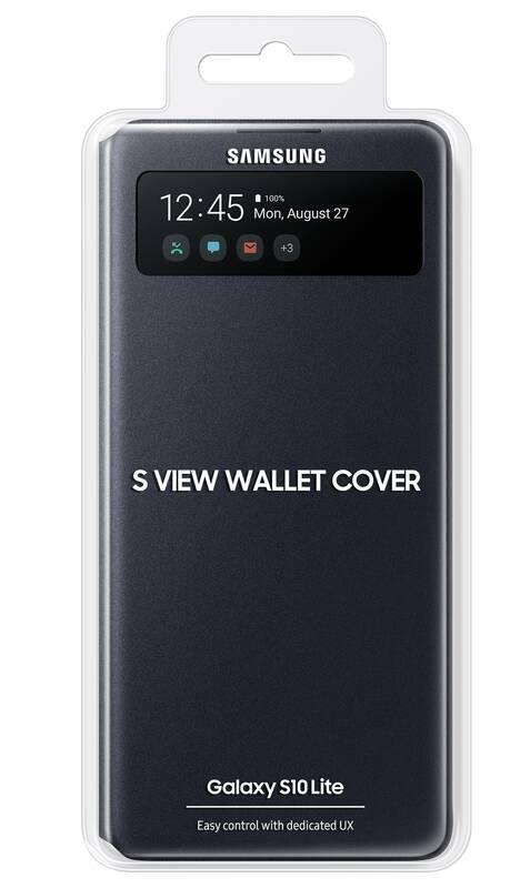 Pouzdro na mobil flipové Samsung S View Wallet Cover pro S10 Lite černé