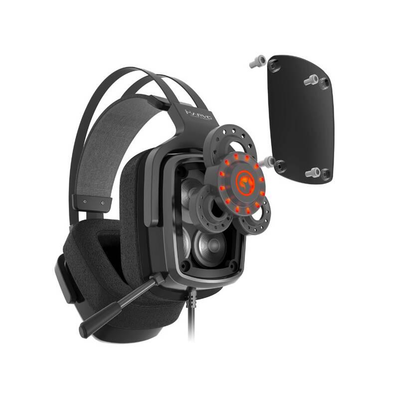 Headset Marvo HG9046, True 7.1 černý