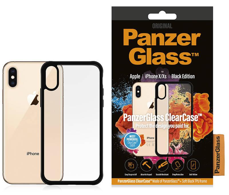 Kryt na mobil PanzerGlass pro Apple iPhone X Xs černý průhledný