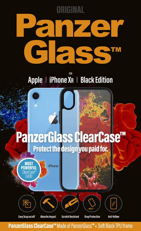 Kryt na mobil PanzerGlass pro Apple iPhone XR černý průhledný, Kryt, na, mobil, PanzerGlass, pro, Apple, iPhone, XR, černý, průhledný
