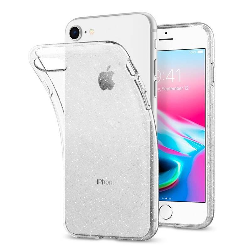 Kryt na mobil Spigen Liquid Crystal Glitter pro Apple iPhone 8 7 průhledný