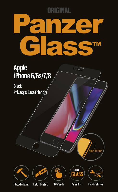 Ochranné sklo PanzerGlass Edge-to-Edge Privacy pro Apple iPhone 6 6s 7 8 černé, Ochranné, sklo, PanzerGlass, Edge-to-Edge, Privacy, pro, Apple, iPhone, 6, 6s, 7, 8, černé