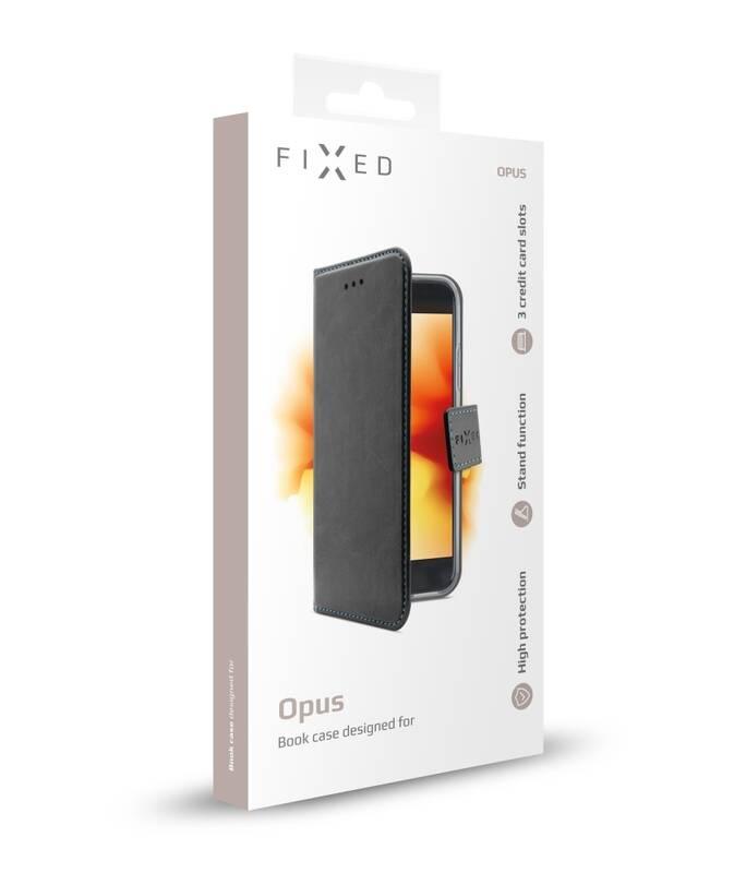 Pouzdro na mobil flipové FIXED Opus pro Motorola E6 Plus černé