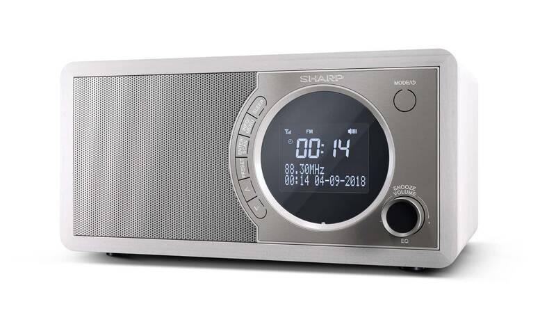 Radiopřijímač s DAB Sharp DR-450WH bílý, Radiopřijímač, s, DAB, Sharp, DR-450WH, bílý