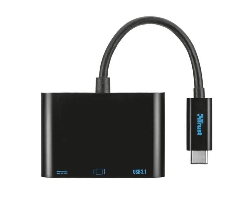 Redukce Trust USB-C HDMI, USB 3.1, USB-C PD černá, Redukce, Trust, USB-C, HDMI, USB, 3.1, USB-C, PD, černá