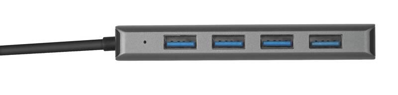 USB Hub Trust Halyx USB 4x USB 3.2 stříbrný