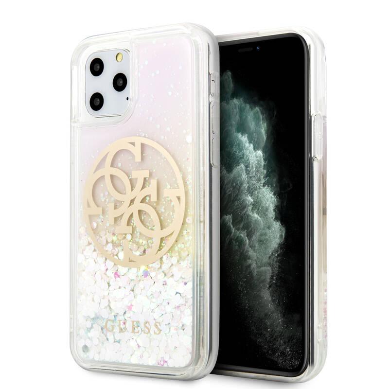 Kryt na mobil Guess Glitter Circle pro iPhone 11 Pro růžový