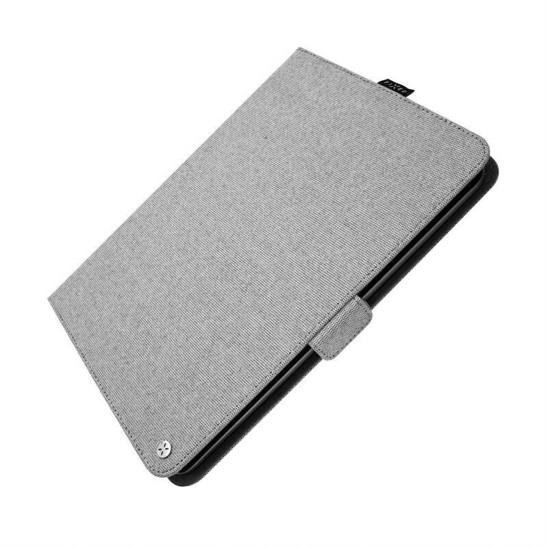 Pouzdro na tablet flipové FIXED Novel pro tablety 10,1" s kapsou pro stylus šedý