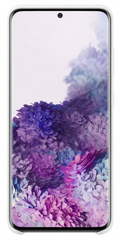 Kryt na mobil Samsung Silicon Cover pro Galaxy S20 bílý
