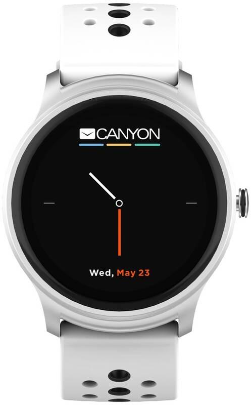 Chytré hodinky Canyon Oregano černý bílý, Chytré, hodinky, Canyon, Oregano, černý, bílý