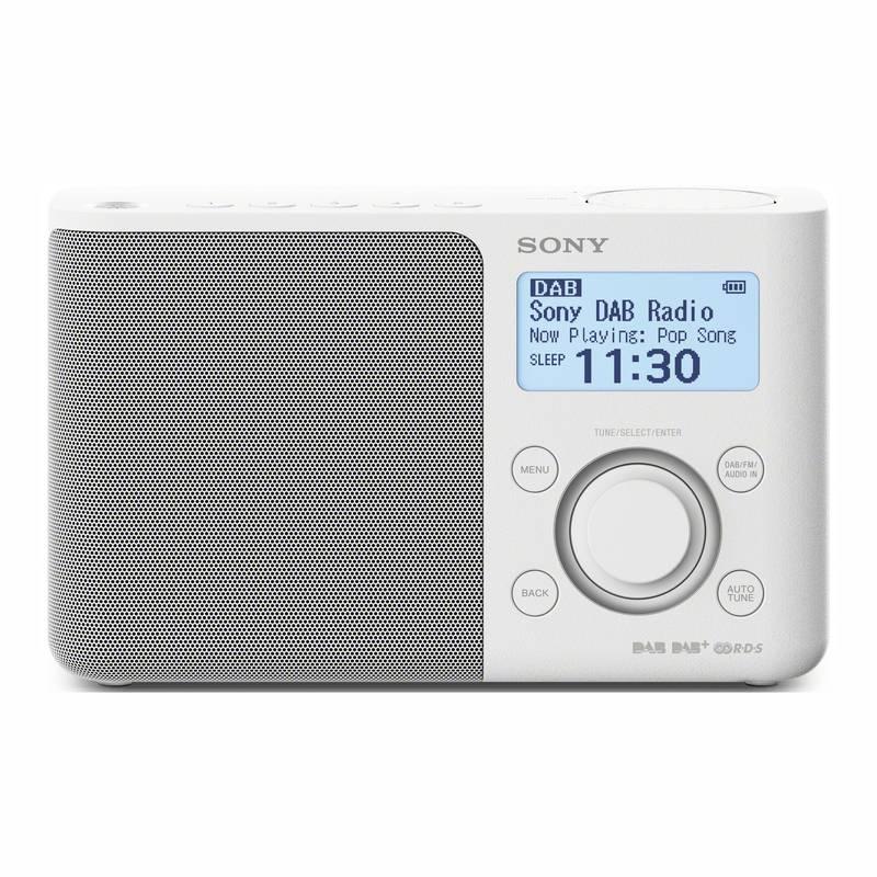 Radiopřijímač s DAB Sony XDR-S61DW bílý, Radiopřijímač, s, DAB, Sony, XDR-S61DW, bílý