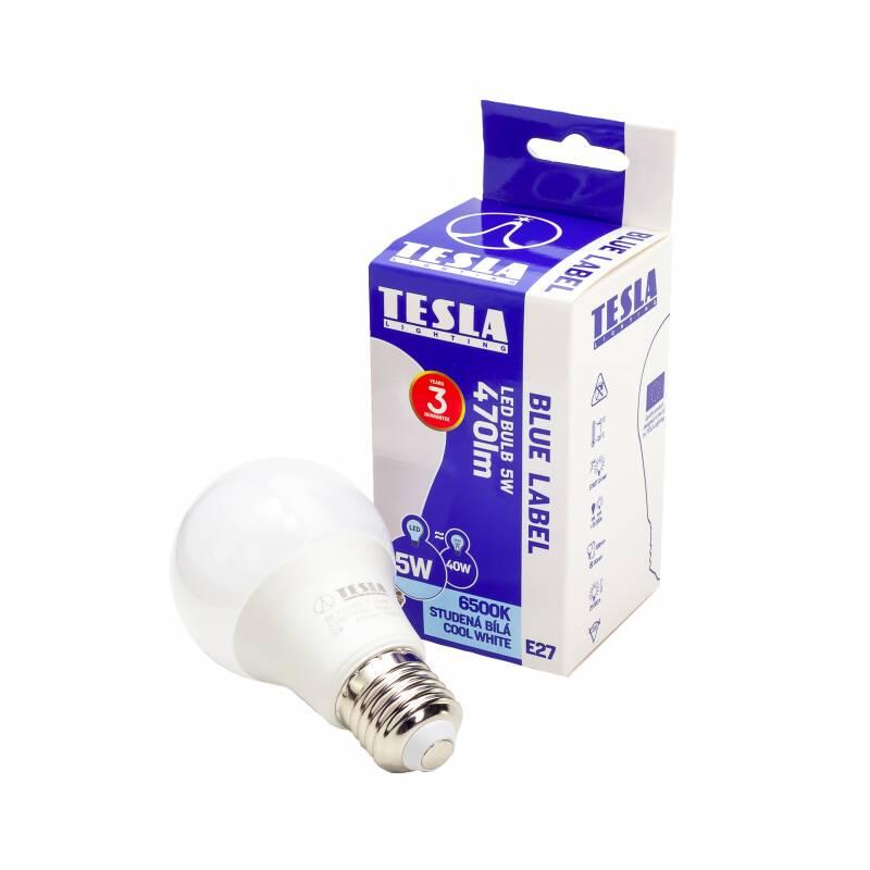 Žárovka LED Tesla klasik, 5W, E27, studená bílá, Žárovka, LED, Tesla, klasik, 5W, E27, studená, bílá