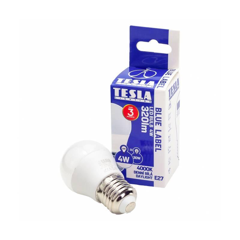 Žárovka LED Tesla klasik mini, 4W, E27, neutrální bílá, Žárovka, LED, Tesla, klasik, mini, 4W, E27, neutrální, bílá