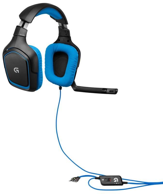 Headset Logitech Gaming G430 modrý, Headset, Logitech, Gaming, G430, modrý
