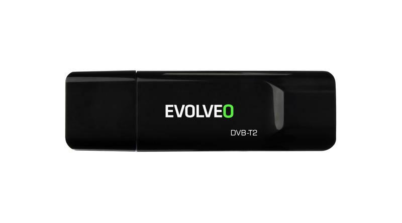 TV tuner Evolveo Sigma T2, FullHD DVB-T2 H.265 HEVC USB tuner černá