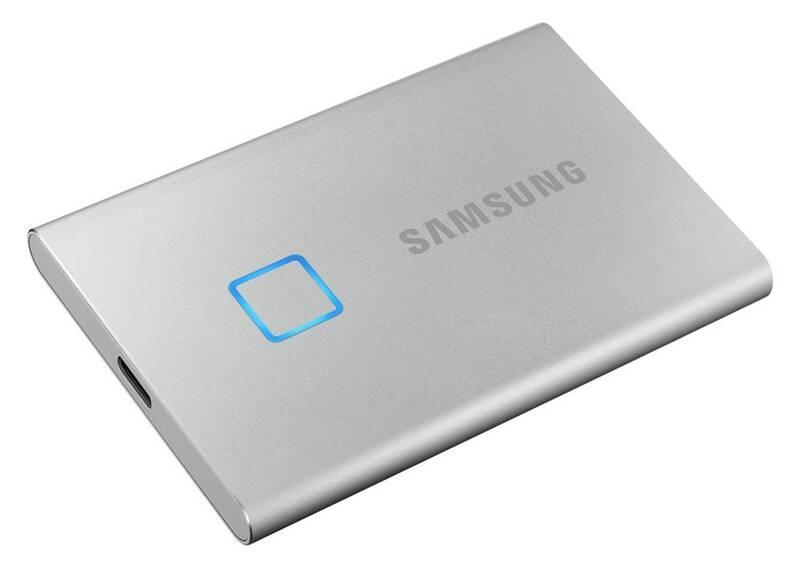 SSD externí Samsung T7 Touch 1TB stříbrný, SSD, externí, Samsung, T7, Touch, 1TB, stříbrný