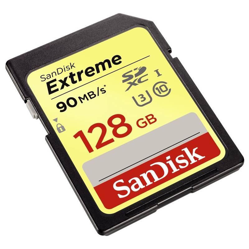 Paměťová karta Sandisk SDXC Extreme 128GB UHS-I U3, Paměťová, karta, Sandisk, SDXC, Extreme, 128GB, UHS-I, U3