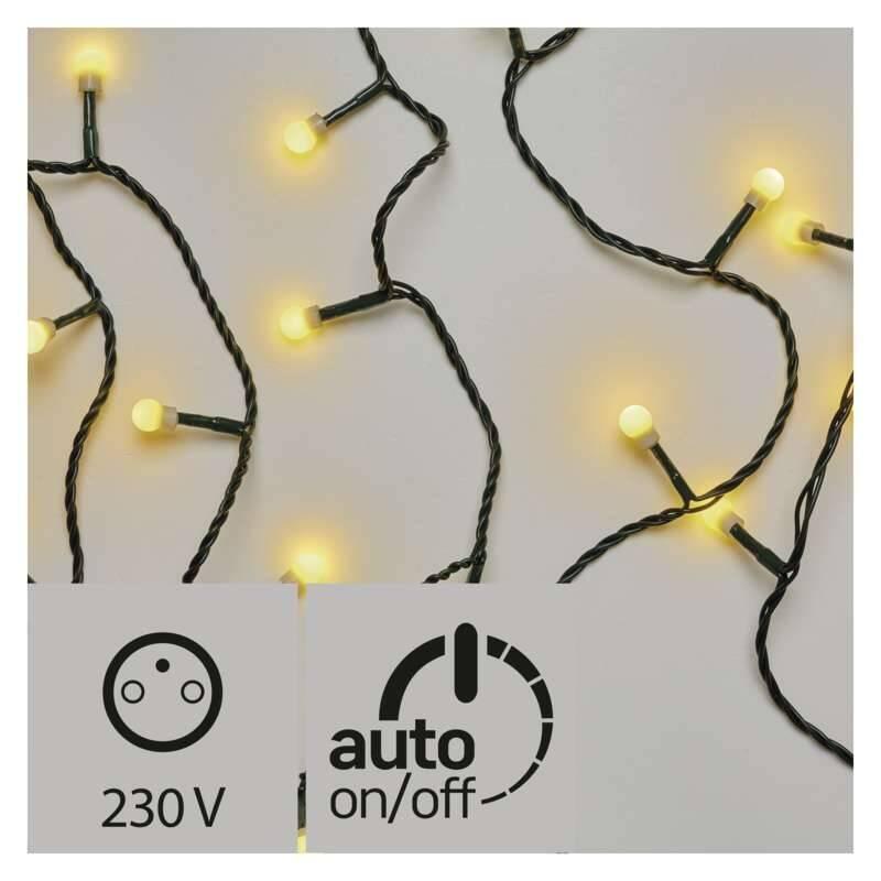 Vánoční osvětlení EMOS 480 LED, cherry řetěz – kuličky, 48m, teplá bílá, časovač
