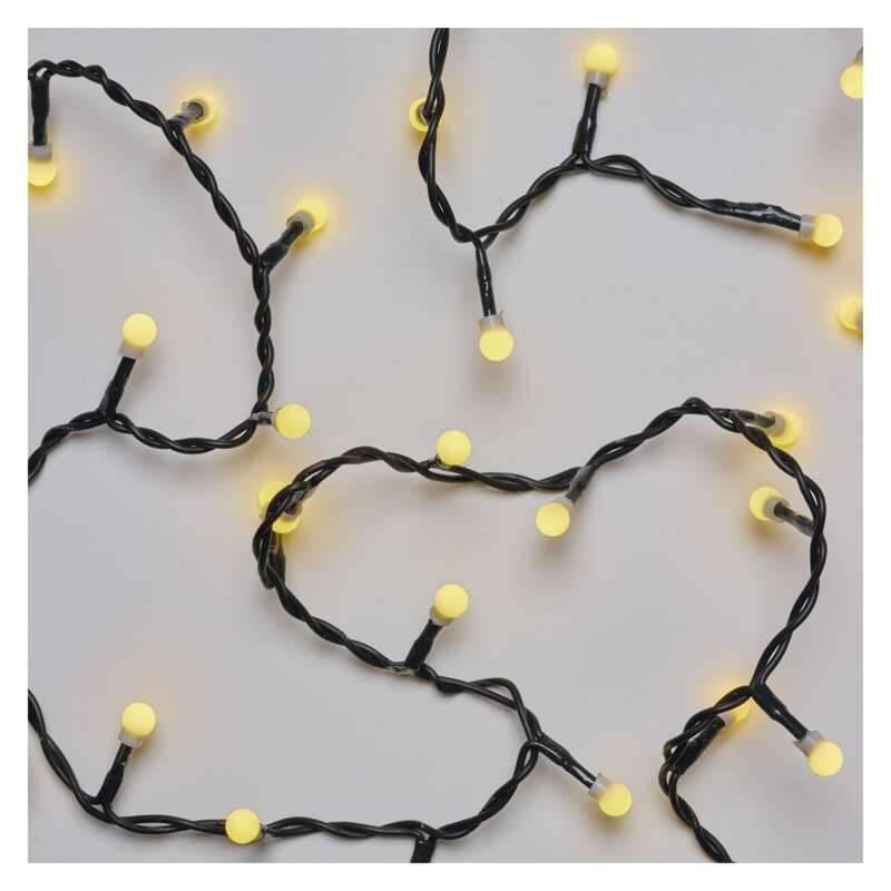 Vánoční osvětlení EMOS 50 LED, cherry řetěz – kuličky, 2,5m, vnitřní, teplá bílá