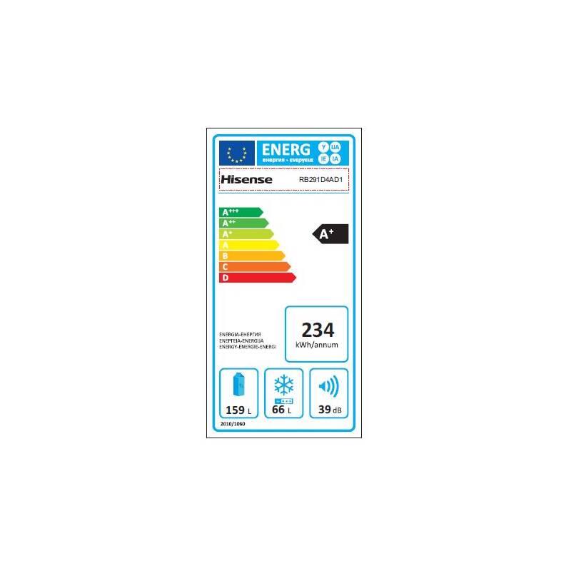 Chladnička s mrazničkou Hisense RB291D4AD1 stříbrná