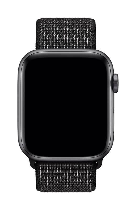 Řemínek Apple 44mm Black Nike Sport Loop, Řemínek, Apple, 44mm, Black, Nike, Sport, Loop