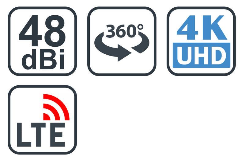Venkovní anténa Evolveo Jade 1 LTE, 48dBi aktivní DVB-T T2, LTE filtr, Venkovní, anténa, Evolveo, Jade, 1, LTE, 48dBi, aktivní, DVB-T, T2, LTE, filtr