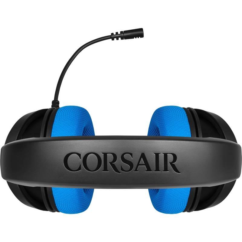 Headset Corsair HS35 černý modrý, Headset, Corsair, HS35, černý, modrý
