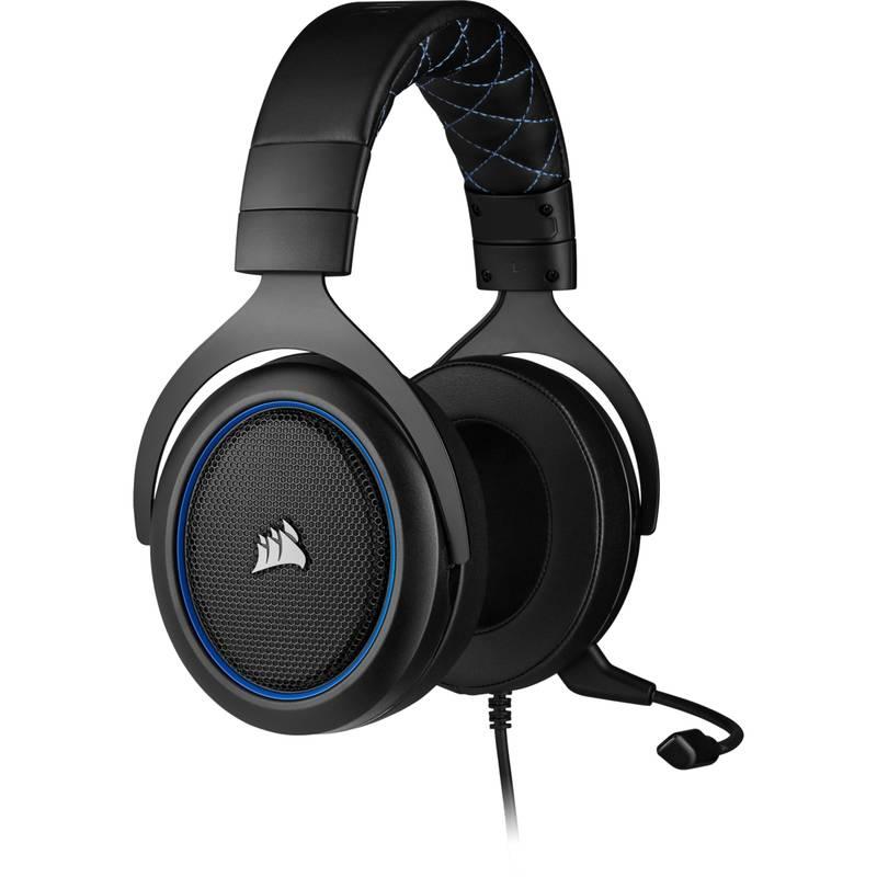 Headset Corsair HS50 Pro černý modrý, Headset, Corsair, HS50, Pro, černý, modrý