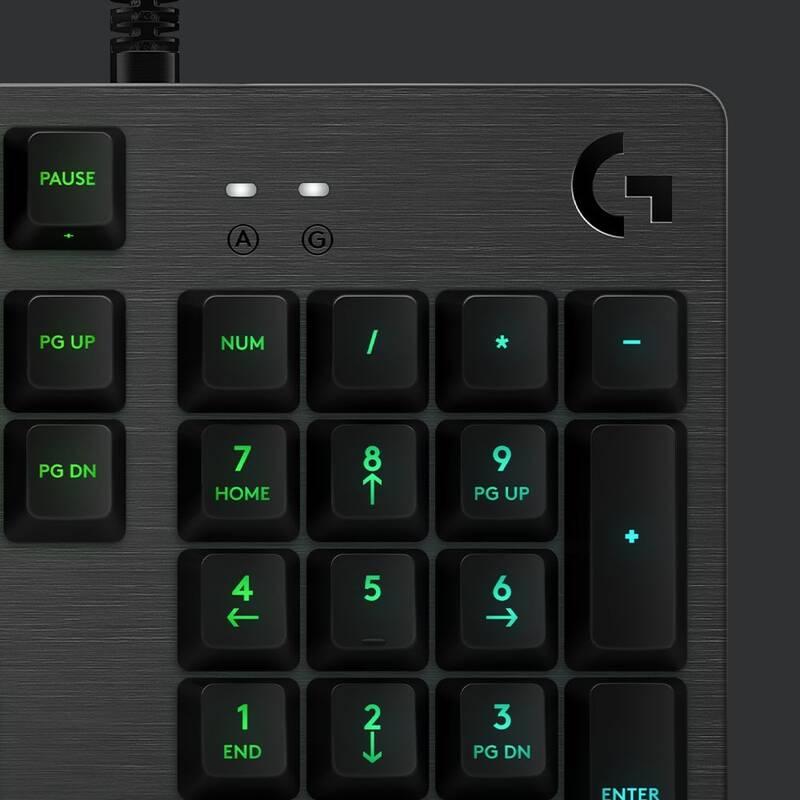 Klávesnice Logitech G512, RGB, GX Red , US černá