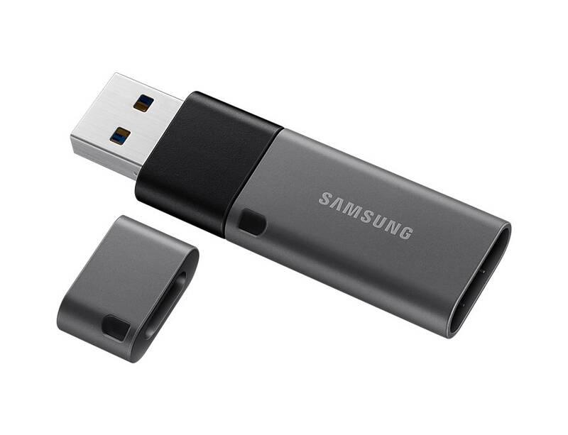 USB Flash Samsung Duo Plus 64GB USB-C šedý, USB, Flash, Samsung, Duo, Plus, 64GB, USB-C, šedý