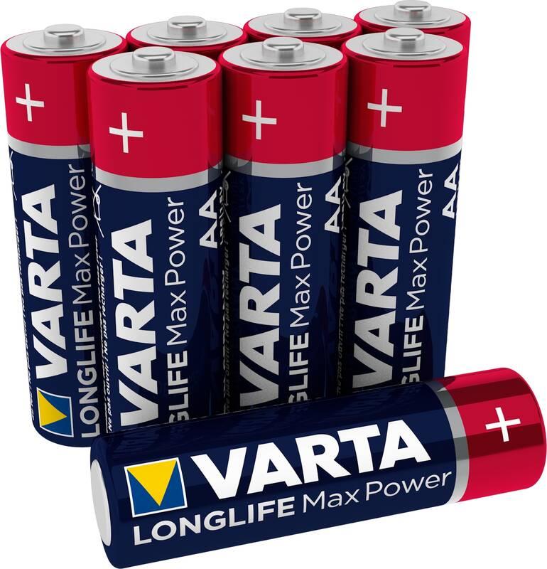 Baterie alkalická Varta Longlife Max Power AA, LR06, blistr 8ks