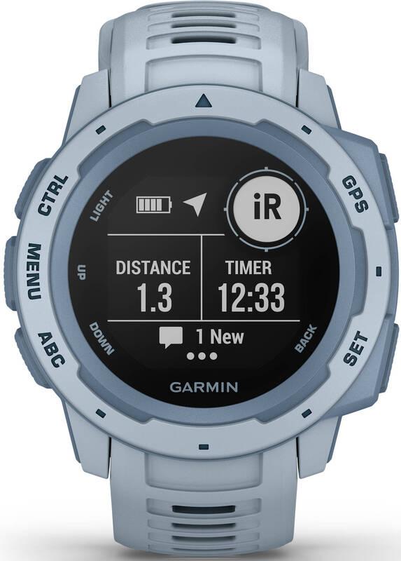 GPS hodinky Garmin Instinct Light Blue Optic, GPS, hodinky, Garmin, Instinct, Light, Blue, Optic