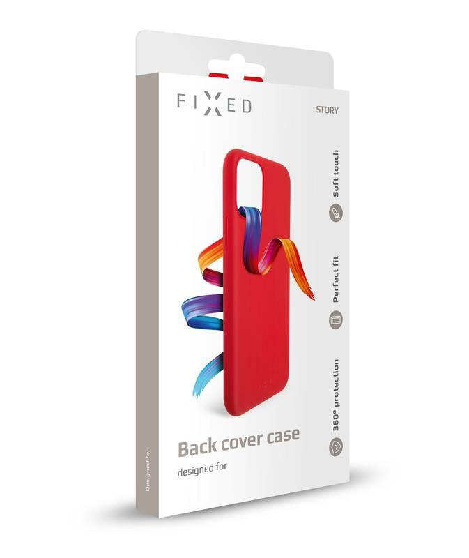 Kryt na mobil FIXED Story na Xiaomi Redmi Note 9 Pro červený
